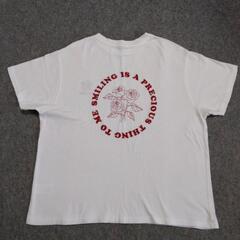 ブランド不明    Ｔシャツ  白地  バラの画像