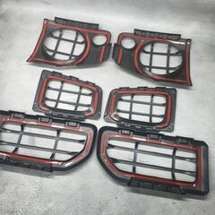 【ジムニー JB74専用】　カバー3点セット 純正顔をポン付けでチョイ悪顔に！　新品 ジムニーシエラ ヘッドライトカバー フォグライトカバー テールライトカバーの画像