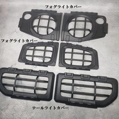 【ジムニー JB74専用】　カバー3点セット 純正顔をポン付けでチョイ悪顔に！　新品 ジムニーシエラ ヘッドライトカバー フォグライトカバー テールライトカバーの画像