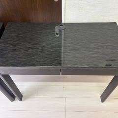 大川家具　艶ありブラックウッド　PCデスクなどの画像