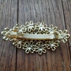 花柄ガレッタ　金色　横6cm(約)の画像