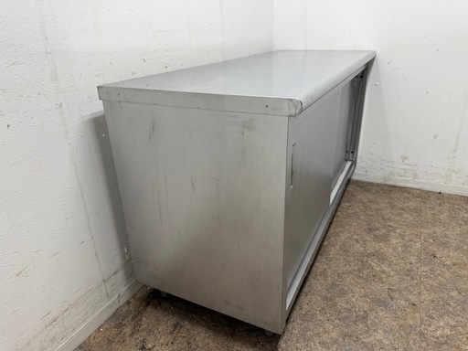 ステンレス　業務用　扉付き作業台　厨房　飲食店　W１５００ｘD６００ｘH８００ｍｍ