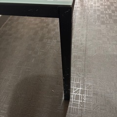 ガラス×アイアン　ダイニングテーブルの画像