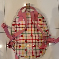 Cath Kids いちごチェックリュックの画像