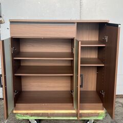 ニトリ食器棚 ブラウン 収納棚 美品の画像