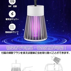 【新品】電撃殺虫器 コバエ取り 蚊取り殺虫灯 LED誘虫灯 360°強力蚊除け USB充電 LEDランプ照明 静音設計 省エネ 人体無害 コバエ対策 蚊虫対策 室内 室外 吊り下げ式 据え置き式 台所 寝室 居間 オフィス 飲食店 キャンプ 登山 夜釣りの画像