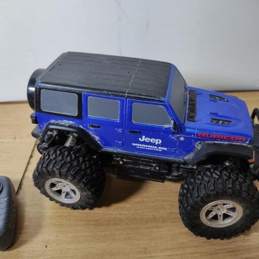 Jeep Rubicon ラジコンカー 青 New Ray 1:32 Scale Die Cast Blue Jeep Rubicon Monster All
