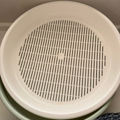 大皿 青28cm/ガラス30cm/ざる35cm　セットの画像
