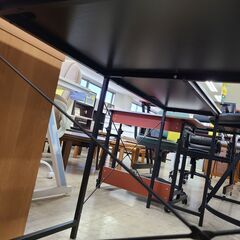 J1123【リユースのサカイ柏店】L字テーブル　ブラック　クリーニング済の画像