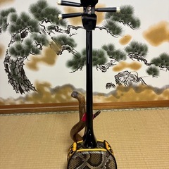 沖縄三線！新品！貴重！知念大工型！本蛇皮！本張り！【一枚張り】⓬の画像