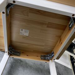 IKEA イケア PINNTORP ピントルプ 65x65 cm 木製テーブル ダイニングテーブル 1~2人用 705.294.70 25g菊-の画像