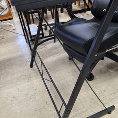 J1124【リユースのサカイ柏店】L字テーブル　ブラック　クリーニング済の画像