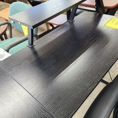 J1124【リユースのサカイ柏店】L字テーブル　ブラック　クリーニング済の画像