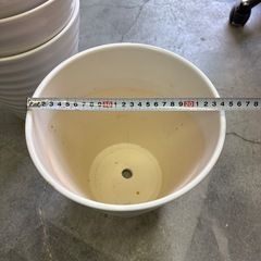 白い植木鉢6個
の画像
