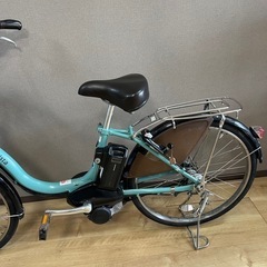 大阪府　ヤマハ　電動アシスト自転車 青 前カゴ付き　バッテリー8.7ah 美品✨ ヤマハ電動自転車、バッテリー8.7Ah (さかち) 塩釜口の