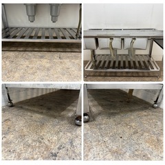 ステンレス　業務用　3層シンク流し台　厨房　飲食店　W１４００ｘD６００ｘH８００ｍｍの画像