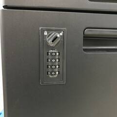 オフィスワゴン 3段ワゴン 幅395×奥行600×高さ640mm ブラック ダイヤル錠の画像