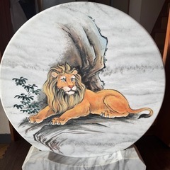ライオン　置物　LION 石造りの画像