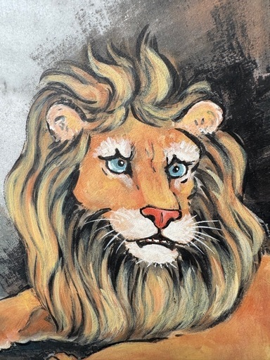 ライオン置物LION 石造り (ぽよ) 野町のインテリア雑貨/小物
