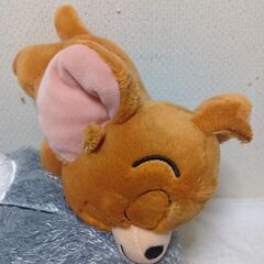 トムとジェリー　ジェリー付きトムフェイスクッションの画像