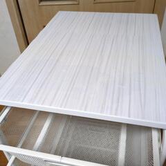 廃番品【IKEA、イケア、アルゴート4段、ホワイト】天板付きの画像