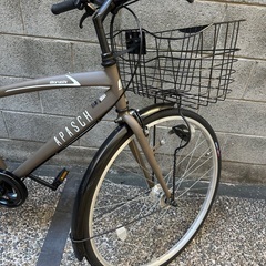 丸石サイクル アパッシュ 6段変速 27インチ シティサイクル (マットミリタリーグリーン)の画像