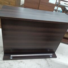 リユースのサカイ栃木店★ジモティ割あり★  キッチンカウンター ブラウン W120×D45×H96.5 クリーニング済み TC9870の画像