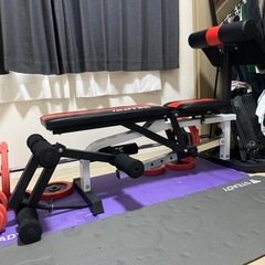 アイロテックベンチ台バーベルダンベルセット
の画像