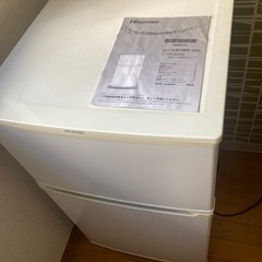 【決まりました】2ドア冷蔵庫　ハイセンスの画像