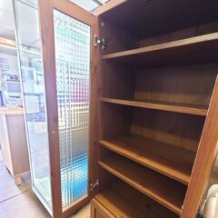 【引き取り限定・中古家具】 佐藤産業 Bistro キャビネット 食器棚 BTC150-60G の画像