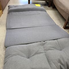 J1131【リユースのサカイ柏店】NITORI　ニトリ　マットレスになるソファ座椅子　キッド　グレー　クリーニング済　の画像