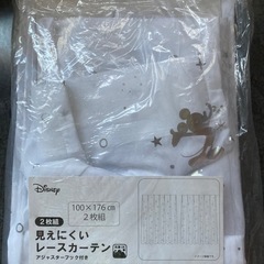 新品！BACKYARD FAMILY（バックヤードファミリー） キャラクター レースカーテン 2枚組 （ミッキー）の画像