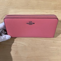 コーチ　シグネチャーストラップピンク長財布C①【新品未使用】の画像