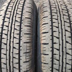 アルミホイール 13インチ 13×5.00B タイヤ 165R13 6PR ダンロップ 17年製の画像