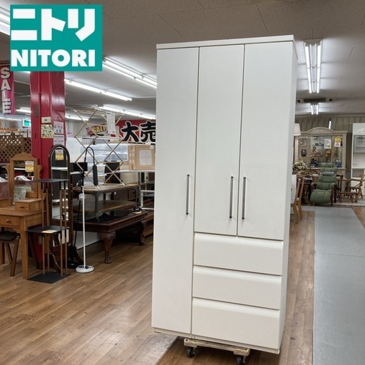 ジモティー限定価格！S380 ⭐ NITORI ニトリ ワードローブ クローゼット WISH2 ウィッシュ2 幅88.4cm USED