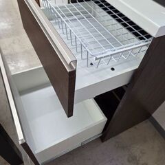 J8534【リユースのサカイ柏店】高橋木工所 食器棚 ティアラ60L クリーニング済の画像