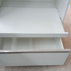★リユースのサカイ高崎店★TJ12289 NITORI 食器棚 白 H118×D39.5×W60 クリーニング済みの画像