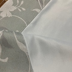 【商談中】カーテン　花グリーンＡ　2枚組(タッセル付)の画像