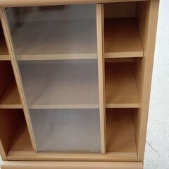 ★リユースのサカイ高崎店★TJ12291  食器棚 ナチュラル H88.5×D31.5×W44.5 クリーニング済みの画像