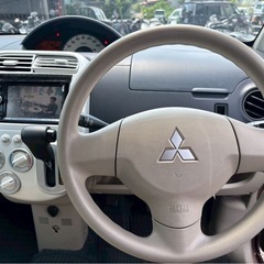 H25年式 三菱 ekワゴン 走行64000キロ★総額6.8万円★車検付き 機関良好！ナビ ワンセグTV ETC バックカメラ エアコンバッチリ！左側傷凹みありのため激安出品です！の画像
