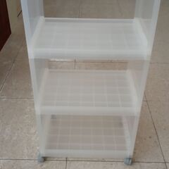 ★リユースのサカイ高崎店★TJ12295  プラスチック収納棚 半透明 H83×D41×W29 クリーニング済みの画像