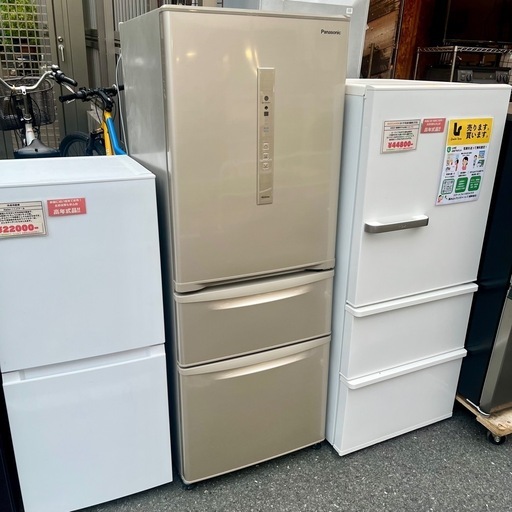 【武蔵小山店】エコナビ搭載冷蔵庫  315L 右開き 3ドア 冷蔵庫 シルキーブラウン NR-C32FM Panasonic パナソニック ファミリーサイズ 大容量  panasonic 17年製