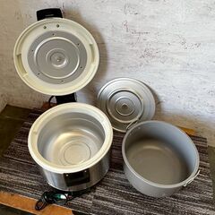 【Tiger】タイガー魔法瓶 電子ジャー JHA-400A 4.0L 動作確認済 シルバー 厨房 厨房機器 店舗 店舗用品 単相100V 調理器具 保温釜 Y1924の画像