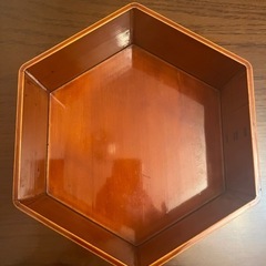 昭和レトロ　飛騨春慶塗り六角菓子鉢の画像