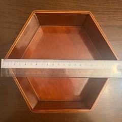 昭和レトロ　飛騨春慶塗り六角菓子鉢の画像