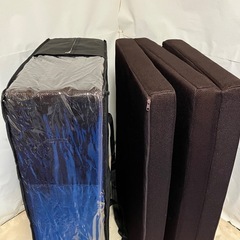 三つ折りマットレス　ブラウン　二つセット　メッシュ生地　新品　の画像