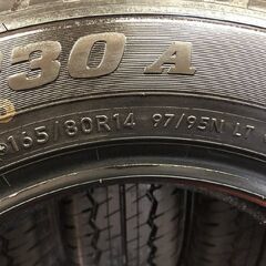 【新車外し】2023年製 DUNLOP SP LT30A 165/80R14 97/95N LT 14インチ 夏タイヤ 4本 タウンエース ライトエース等　(STI007)の画像