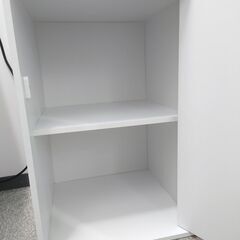 鍵付きカラーボックス ホワイトの画像
