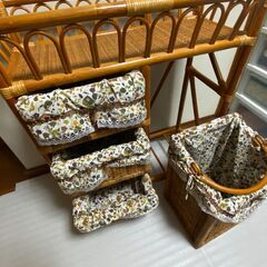 【最終】キャスター付き ラタン製ランドリーバスケットの画像