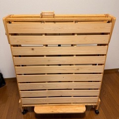 中居木工 折りたたみひのきスノコベッド ロータイプ シングルの画像